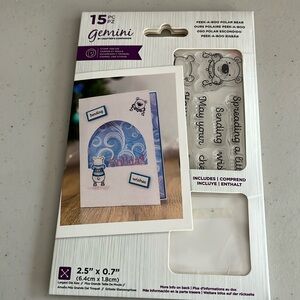 Gemini by crafters companion peak a boo polar bear  stamp and die